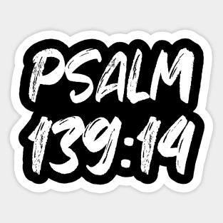 "Psalm 139:14" Text Sticker